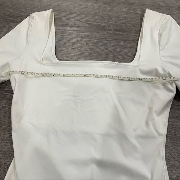 3/$25 ✺ Commense White Square Neck bodysuit M NWT - Picture 5 of 6